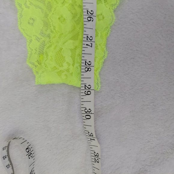 NWOT Exposed By Magic Silk Bands of Lace Neon Lace Bow Teddy, S/M - Picture 12 of 16